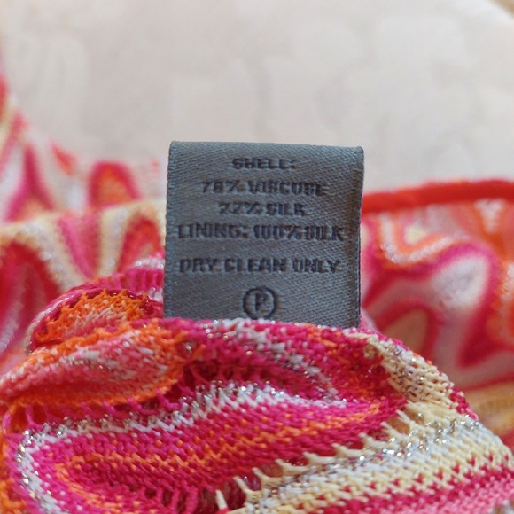 NEW! Calypso St. Barth Women's Emelia Dress Zig-Zag Pink Orange Sz S $295 - Picture 14 of 15